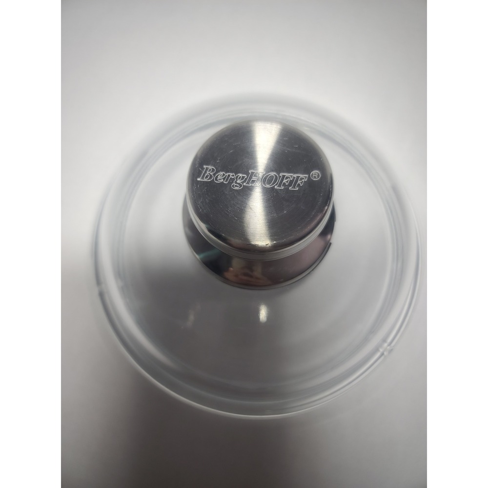 BergHOFF Replacement Glass Lid with Stainless Steel Knob 6.25 Inch Clear